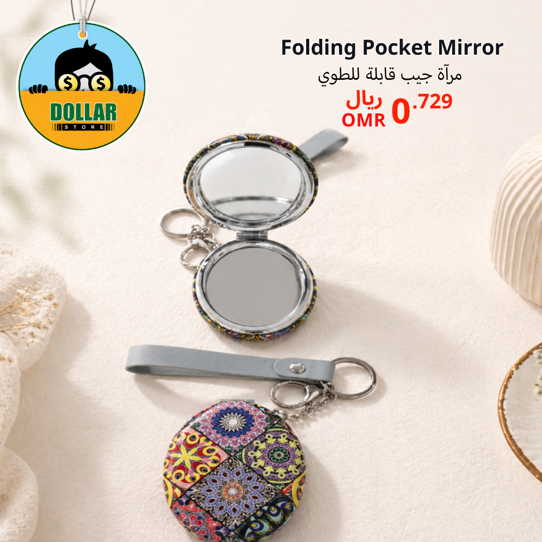 Folding pocket mirror
