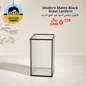 Modern matte black glass lantern