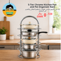 5-tier chrome kitchen pan and pot organizer rack