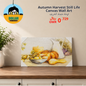 Autumn harvest still life canvas wall art