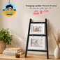 Hanging ladder picture frame