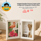 Hinged double pictures frame with integrated keepsake shadow box