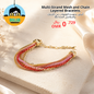 Multi-strand mesh and chain layered bracelets