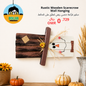 Rustic wooden scarecrow wall hanging